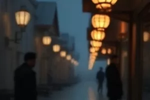 《不眠的三十天》封面,凌晨三点的空荡街道与路灯